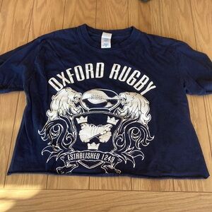 Cropped Oxford rugby shirt